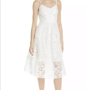 New Ted Baker Valens Lace Midi White Dress Size 2